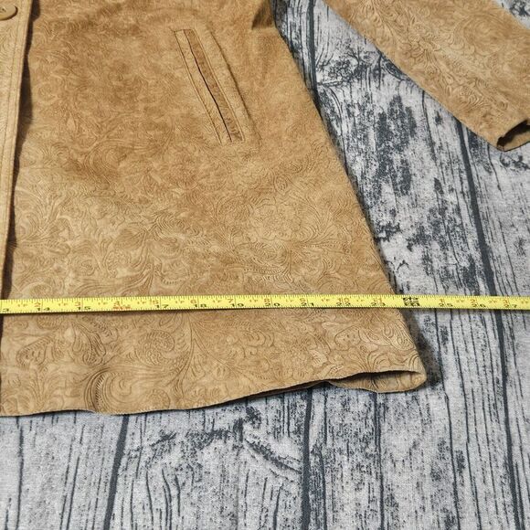 Wilson's Leather Maxima Women's Suede Caramel jacket Size L - Picture 11 of 15